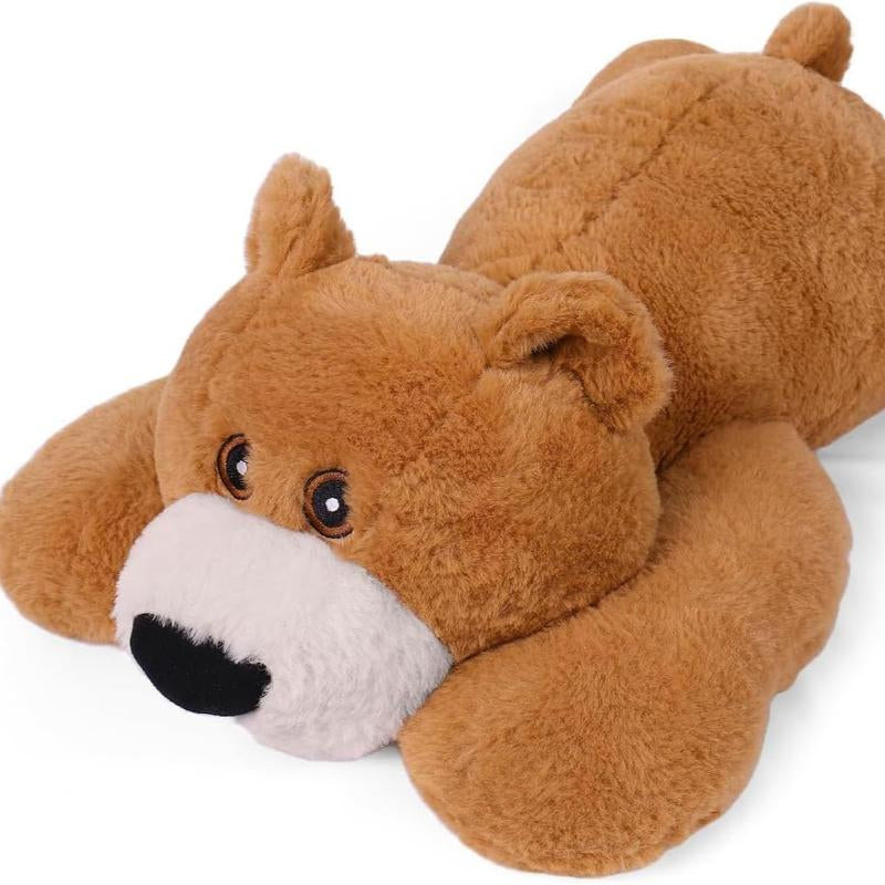 5 Lb Weighted Animal Plush, 24In Brown Bear Plushie Toy Dolls Pillows (Bear)