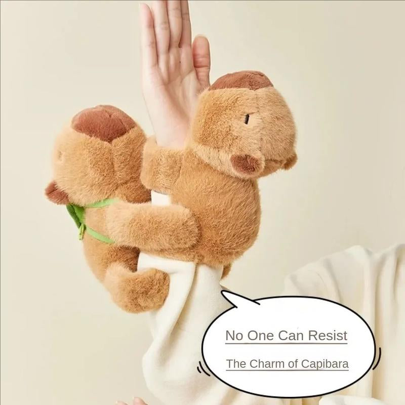 5PCS Cute Plush Doll Water Dolphin Doll Wrist Snap Ring Toys Plush Toys Capybara Toys Hand Ring Fun Pop Circles Kids Holiday Gi