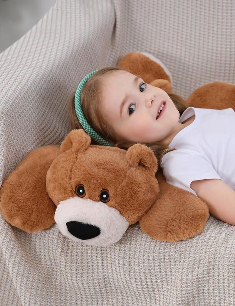 5 Lb Weighted Animal Plush, 24In Brown Bear Plushie Toy Dolls Pillows (Bear)