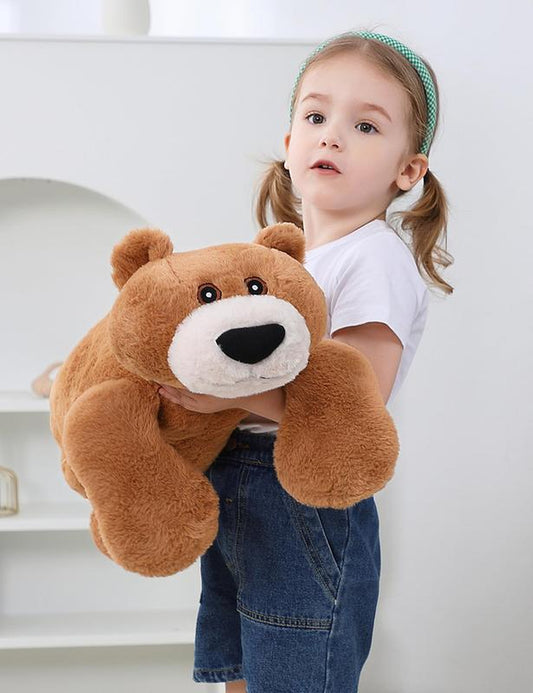 5 Lb Weighted Animal Plush, 24In Brown Bear Plushie Toy Dolls Pillows (Bear)